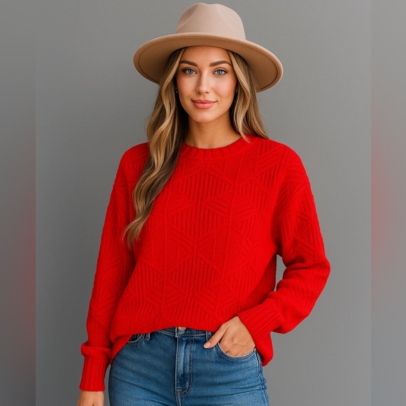 Puritan Sweaters - Vintage Puritan Waffle Knit Sweater